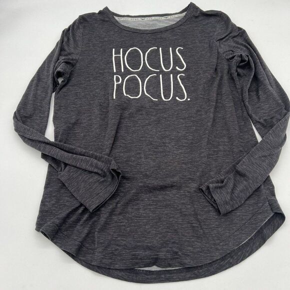 Rae Dunn Hocus Pocus Long Sleeve gray Shirt Size Small - Picture 1 of 4